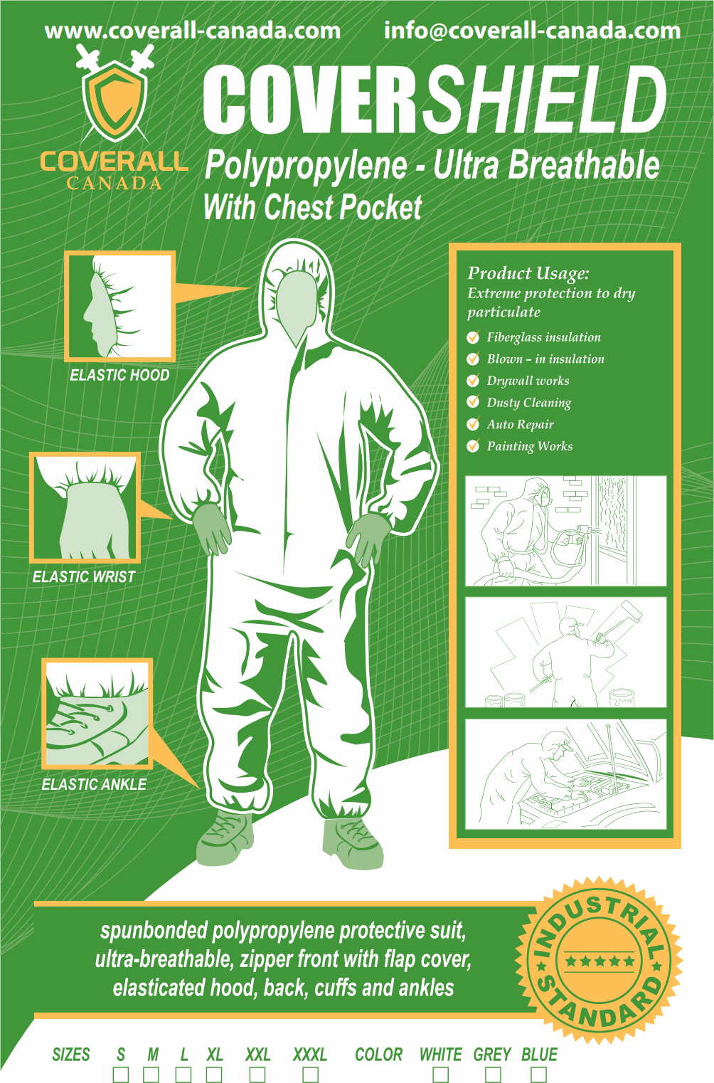 COVERSHIELD (Box of 25) Coverall Canada